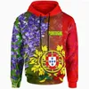 Kobiety z kapturem Portugalia jesień zima kobiety/mężczyźni flaga bluzy krajowa emblemat 3D print mody street tops unisex ponadwymiarowy hoodied