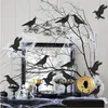 Другие товары для вечеринок, блестящая черная клетка для вороны, украшения для Хэллоуина для готического дерева, подвесной баннер с птицей-вороном, гирлянда 231205
