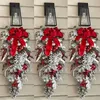 Dekoracyjne kwiaty wieńce świąteczne do drzwi kwiat girland rattan zestaw drzwi przednie drzwi 2023 Indoor Ornament 231204