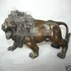 Mässing Crafted Human Antique Decoration Collectable Home Decorations Feng Shui Brass Lion Sculpture Statue293m