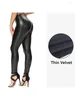 Mulheres Leggings Inverno Couro Mulheres Sexy Night Club Hip Up Casual Preto PU Calças Cintura Alta Moda Quente Push Leggins