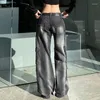 Jeans pour femmes Stylewomen's JeansAmerican Tie Dyed Old 2023 Spring Street Personnalité Multi Pocket Zipper Robe de travail Sweepi