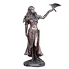 Statue in resina Morrigan La dea celtica della battaglia con la spada del corvo Statua con finitura in bronzo 15 cm per la decorazione domestica L9 2208172546