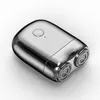 Rasierklingen Mode USB wiederaufladbarer Elektrorasierer Mini tragbarer Gesichts-Akku-Rasierer Kleine Maschinenrasur für Männer Geschenk 231205