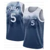 Rudy Gobert Karl-Anthony Towns City basketbalshirt voor kinderen, heren 5 Anthony Edwards Naz Reid D'Angelo Russell Wendell Moore Jr. Jaden McDaniels 2023/24 shirt