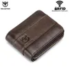 Bullcaptain Nuovo arrivo Male RFID Portafoglio in pelle RFID Wormet Cowhide Coin Borse Slim Designer Brand Billetera Para Hombres261C