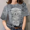 T-shirts pour hommes T-shirt d'été pour femmes T-shirt de mode chien graphique impression 3D vêtements pull femme rue surdimensionné Harajuku T-shirt hauts