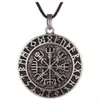 QQ7 Nordic Symbool Talisman Hanger Mannen Retro Nordic Viking Kompas Dubbele Ketting1732