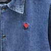 Amis – veste en jean de styliste, manteau en Denim de qualité supérieure, nouveau produit automne/hiver, petit amour brodé, poche latérale, Style Couple