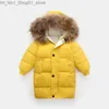 Down Coat Kids Thicken Warm Down Coat Boys Winter Real Fur Hooded Long Parkas Girls Cotton Down Jackets Outerwears Teen Children Clothing Q231205