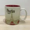 16oz kapacitet keramisk Starbucks City Mug Classical Coffee Mug Cup Paris City2573