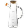 Vidro transparente de alto borosilicato, resistente ao calor, potes de óleo, suprimentos de cozinha, frascos de tempero, molho de soja, vinagre, 251g