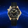 OMG SEA MASTER Montre Haute Qualité Bague 41mm Montre Luxe Automatique Mécanique Luminescence Saphir Boucle Pliante Montre Étanche