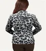 Damenanzüge 2023 Damen Leopardenmuster Taschentemperament Eleganter kleiner Anzug zum Pendeln