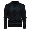 Herrtröjor Autumn Winter High Quality Trend Imitation Mink tröja mjuk och bekväm varm stickad casual pullover toppar