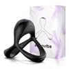 Cockrings Kushor Cock Penis Ring Vibrator 10 Vibrations Cockring for Men Erection Delay Ejaculation Adult Sex Toys For Couple 18 231204