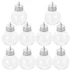 Vases 10 pcs Le couvercle Bouteille sphérique de Noël Bouteilles de jus vides Boule décorative Transparent Lait extérieur Bouchons en plastique Voyage