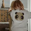 Płaszcz Konges Slojd Boys Panda cekin polaru odzież wierzchnia dziewczyny cherry haftame kurtka dzieci bawełniana kaptura heep ciepła bluza 231205