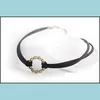 Charme pulseiras colares pingentes de alta qualidade jóias por atacado laço colar fita neckband sino estrela do mar colar bonito veet cho dhwhp