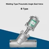 Vinkel S 304 Rostfritt stål Svetsningstyp Pneumatisk säte Y Högtemperatur Stopp Snabbavstängning 231205