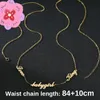 Navelklockknappringar Anpassade rostfritt stål Namn Midjekedjan Charm Belly Chains Body For Women Girl Personlig Fashion Sexig smyckevän Gift 231205