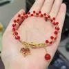 Bangle Design Fashion Jewelry Luxury Red Stretch Justerbara armband Elegant Women's Party Accessories