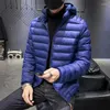 Giubbotti da uomo Taglie forti 8xl 7xl Parka con zip caldo imbottito leggero con cappuccio Nero Rosso Giallo Blu 2023 Cappotto Capispalla maschile