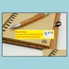 Notatniki Uwagi biurowe School Supplies Business Industrial Wood Bamboo er Notebook Spiral Notatnik z piórem 70 arkuszy z recyklingu papierowy papier zz