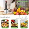 US Plug 5-In-1 1000W Powerful LED Backlight 12 Speeds Settimg,Kitchen Accessories Connection, Beaker,Milk Frother,Egg Whisk For Puree Infant Food,BPA-Free