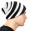 Baskar zebra mönster svartvita skallies mössor hatt hip hop män kvinnor utomhus mössa varmt dual-användning motorhuven stickad