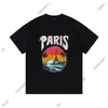 Ware maat Heren designer T-shirt heren zon Afdrukken t-shirts met korte mouwen katoen dames Luxe achterkant letterprint Zwart wit XS-L