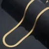 1 pz 4mm 5mm 9mm Uomo Donna Giallo Oro Colore Bianco Link Collana a spina di pesce Catene intere Jewelry252d