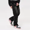 Męskie dżinsy Y2K Streetwear Wiele kieszeni Czarne workowate spodnie ładunkowe Mężczyźni Ubranie proste hip -hop stare długie spodnie Ropa Hombre 231204