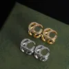 Brincos de diamante de luxo femininos usam brincos de ouro e prata de designer G joias presente de noivado
