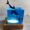 3D LED Night Light Shark Diver Decoration Novelty Gift for Children Bedroom Baby Room Decor USB Bedside Table Lamp For home H0922263P