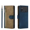 Zipper Leather Wallet Magnetic Case For Xiaomi Redmi Note 12 Pro Plus 11 A2 13 12T 11T POCO X5 Pro F5 Cards Slot Pocket Flip Leather Cover with Wrist Strap