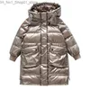 Casaco para baixo roupas de inverno crianças jaquetas para crianças adolescentes 14 16 anos roupas roupas outerwear casacos inverno longo com capuz parkas 9 y q231205