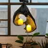 Ljushållare halloween bat dekor av hög kvalitet innehavare skrämmande vägg tealight realistisk form miljövänlig för