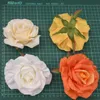 Dekorativa blommor kransar 12 cm/20 st stora rosen konstgjorda siden blommor huvuden diy scrapbooking bröllop hem fest tårta dekoration falska blommor krans 231205