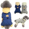 Hundkläder Dog Winter Thicken Coat Warm With D Ring Pet Jumpsuits Valpjacka för små medelstora hundar overaller Chihuahua Bulldog Costumes 231205