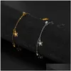 Charm-Armbänder Charm-Armbänder Lucktune Frauen Männer Mond Herz Schmetterling Baum Anhänger Edelstahl Verstellbare Kette Armband Schmuck Dhfok