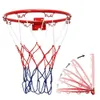 Мячи 32 см Металлическое настенное баскетбольное кольцо Баскетбольный ободок с винтами, установленными на сетку для кольца для ворот Сетка для тренировок на открытом воздухе в помещении 231204