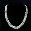 New Trend 18mm Iced Out d Color Vvs 925 Sterling Silver Moissanite Cuban Link Chain