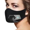 Cotton Face Maskswashable och återanvändbar smart elektrisk luft respirator FASEMASK Fashion Black Cloth Face Maske For Germ Protection337R