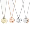 NIEUWE Mode 100% 925 Sterling Zilveren Ketting Hanger Hart Kralen Link Chain Rose Gold Design Kettingen Voor Vrouwen Luxe Sieraden O275k