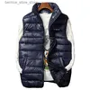 Men's Vests Winter Men Cotton Padded Vest Autumn Casual Warm Lightweight Sleeveless Jacket Male Big Size Black Coat Work Wear Waistcoat Q231205