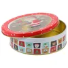 Storage Bottles Christmas Cookie Box Biscuit Containers Candy Tin Tinplate Holder Lid Sugar Case Treat