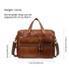 Aktentaschen Echtes Leder Herren Aktentasche Laptop Casual Business Tragetaschen Schultertasche Umhängetasche Herrenhandtaschen Große Reisetasche 231205