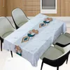 Toalha de mesa com padrão de luxo, toalha de mesa à prova d'água com estampa de folhas de outono para mesas de jantar de café, capa de pvc retangular