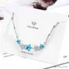 Kedja Hot 925 Sterling Plata Blue Pentagonal Star Eternal Armband för kvinnor handgjorda femalstackable Zircon Crystal Jewelry Bijoux R231205